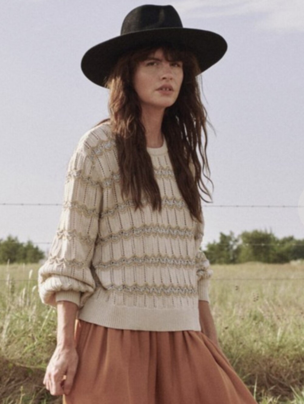 The GREAT The Zig Zag Stripe Sweater In Stone Size L (3)